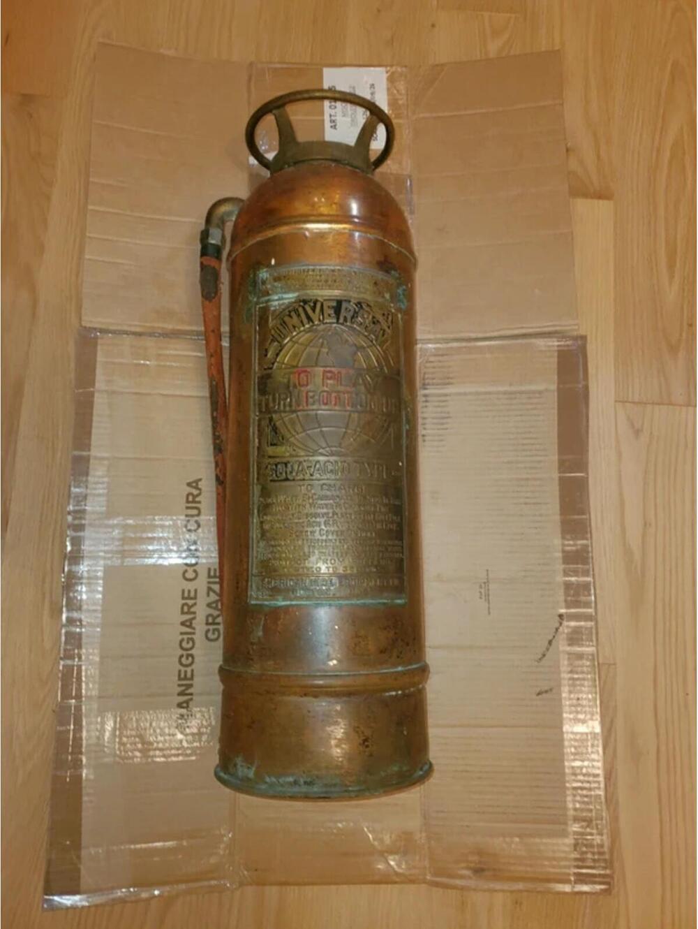 Vintage Copper/Brass Universal Fire Extinguisher